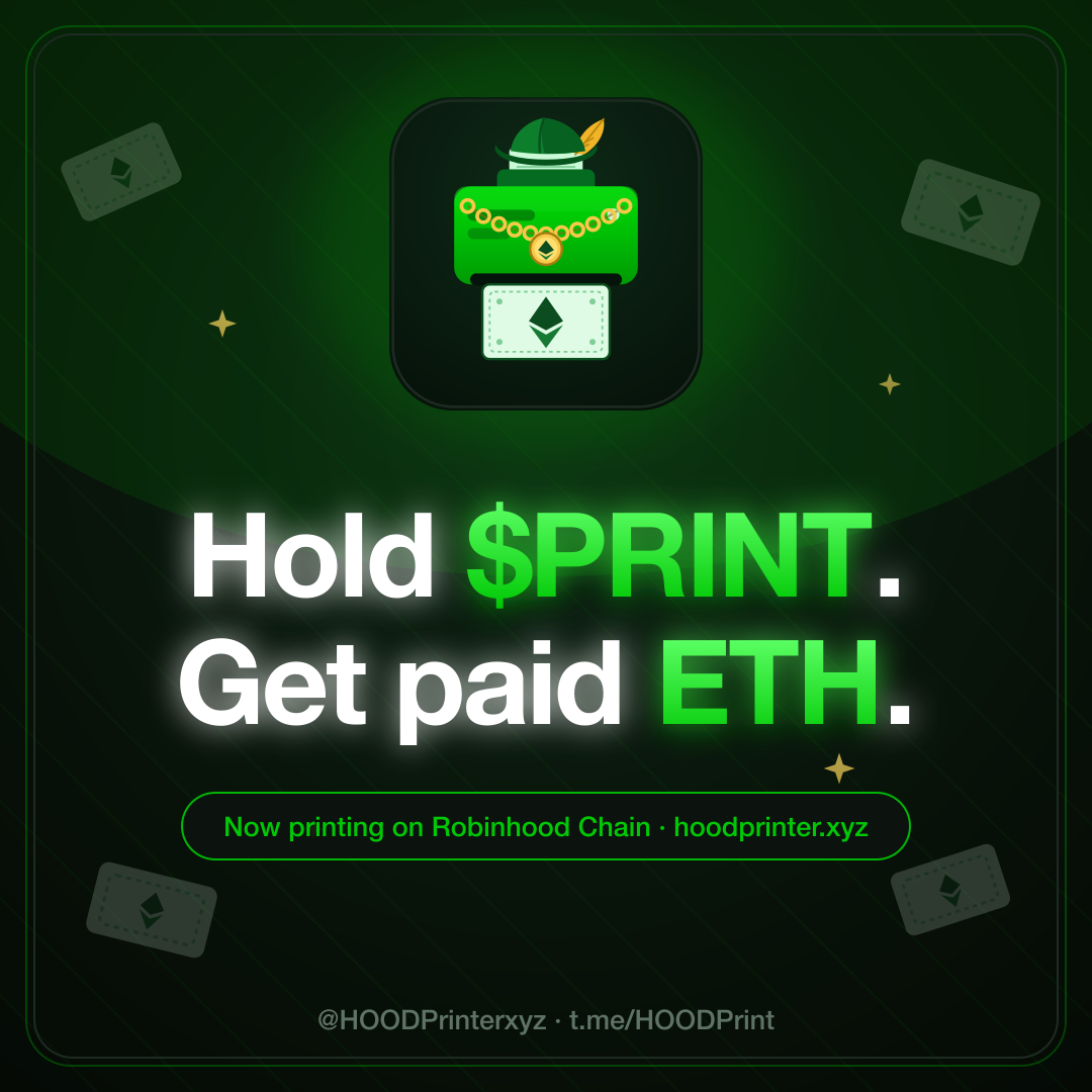 Hold $PRINT. Get paid ETH.